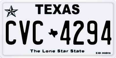 TX license plate CVC4294