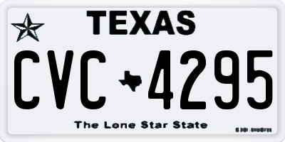 TX license plate CVC4295