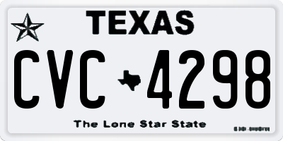 TX license plate CVC4298