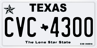 TX license plate CVC4300