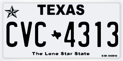 TX license plate CVC4313