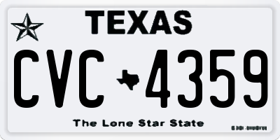 TX license plate CVC4359