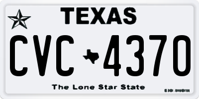 TX license plate CVC4370