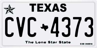 TX license plate CVC4373