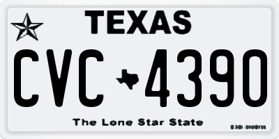 TX license plate CVC4390