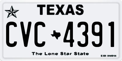 TX license plate CVC4391