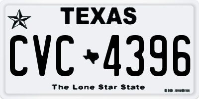 TX license plate CVC4396