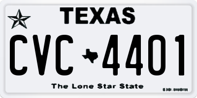 TX license plate CVC4401