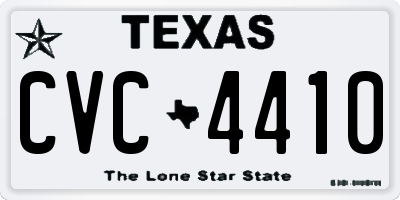 TX license plate CVC4410