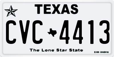TX license plate CVC4413