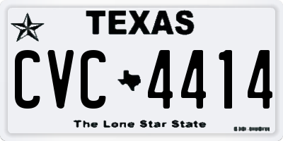 TX license plate CVC4414