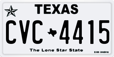 TX license plate CVC4415