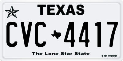 TX license plate CVC4417