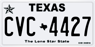 TX license plate CVC4427