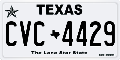 TX license plate CVC4429