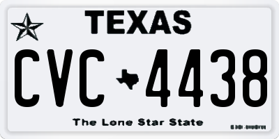 TX license plate CVC4438