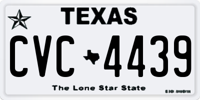 TX license plate CVC4439