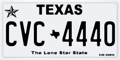 TX license plate CVC4440