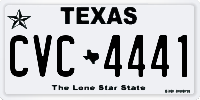 TX license plate CVC4441
