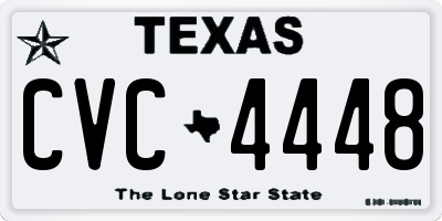TX license plate CVC4448