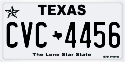 TX license plate CVC4456