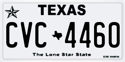 TX license plate CVC4460