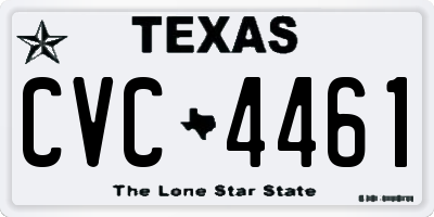 TX license plate CVC4461