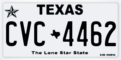 TX license plate CVC4462
