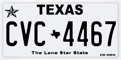 TX license plate CVC4467