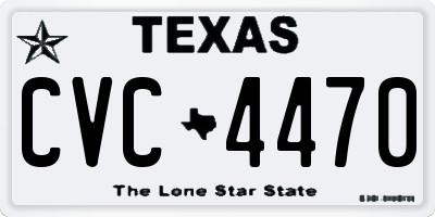 TX license plate CVC4470