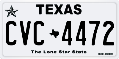TX license plate CVC4472