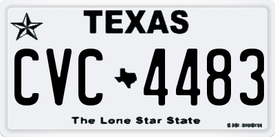 TX license plate CVC4483