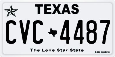 TX license plate CVC4487