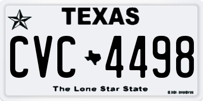 TX license plate CVC4498