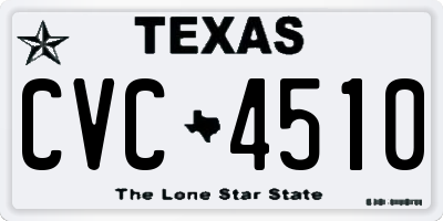 TX license plate CVC4510