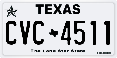 TX license plate CVC4511