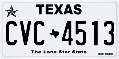TX license plate CVC4513