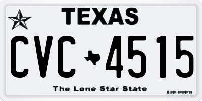 TX license plate CVC4515