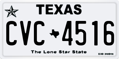 TX license plate CVC4516