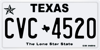 TX license plate CVC4520