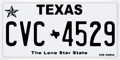 TX license plate CVC4529