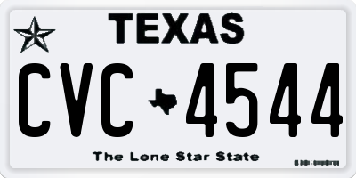 TX license plate CVC4544