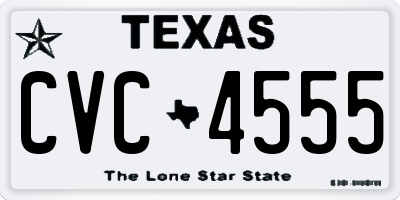 TX license plate CVC4555