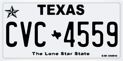 TX license plate CVC4559