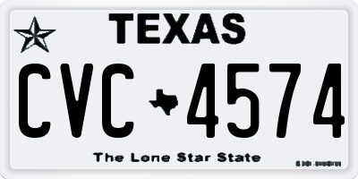 TX license plate CVC4574