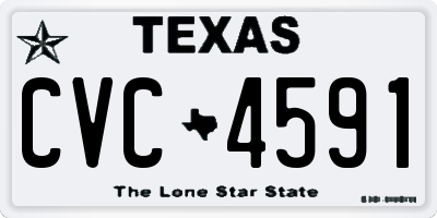 TX license plate CVC4591