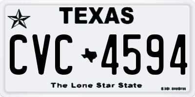 TX license plate CVC4594