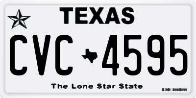 TX license plate CVC4595