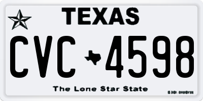 TX license plate CVC4598
