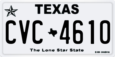 TX license plate CVC4610